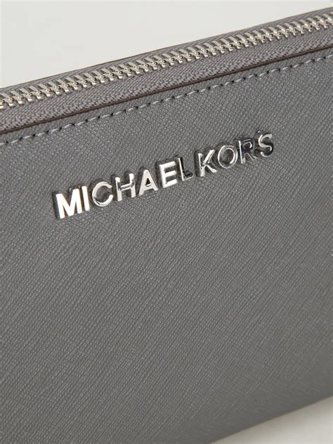 Michael Kors Leather Gray Wallets for Women for sale 